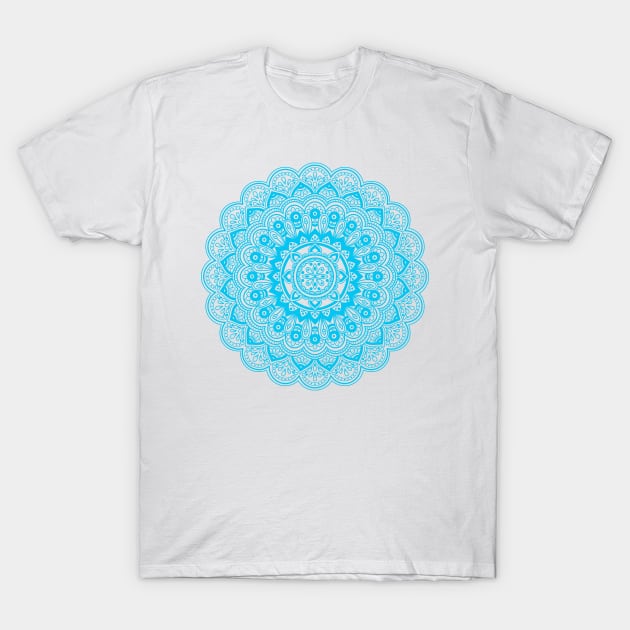 Blue mandala drawing T-Shirt by BaliChili